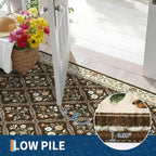 Large Entryway Rug 3x5 Floral Washable Area Rugs Vintage Soft Non-Slip Small - Image 6