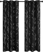 Deconovo Black Blackout Curtains, Thermal Insulated Soundproof Privacy Curtain - Image 2