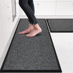 eqivei Kitchen Rugs Non Skid Washable Set of 2 PCS, Absorbent Runner Rugs by Eqivei