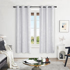 Deconovo Greyish White Curtains, Room Darkening Curtain, Thermal Insulated - Image 2