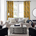 Topfinel Kitchen Curtains 45 Inch Length Mustard Yellow Vintage Blackout - Image 5