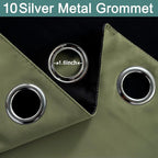 Yakamok 100% Blackout Window Curtain Panels, Heat and Full Light Blocking Drapes - Image 6