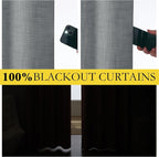 NICETOWN Linen Blackout Curtains - Image 2