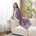 Snuggle Sac Super Soft Purple Blanket Reversible Twin Size - Image 5