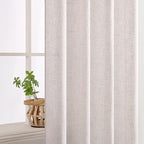 MIULEE White Linen Curtains 84 Inch Length - Image 5