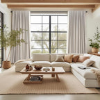 Topfinel 94 Inch Long Linen Blackout Curtains 2 Panel Set, Greige Natural - Image 5