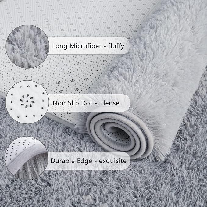 Chicrug Soft Runner Rugs for Bedroom Living Room Plush Fluffy Rug 2x5 Feet - Image 6