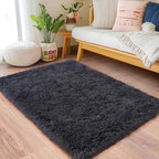 Small Rugs for Bedroom, Fluffy 2x3 Rug Throw Non Slip for Bedside Dorm Kids Room by Quntue