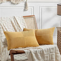 Fancy Homi 2 Packs Gold Yellow Lumbar Decorative Throw Pillow Covers 14x24 Inch by Fancy+Homi