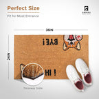 Hi-Bye Dog - 24"x36" - Coir Door Mat - Welcome Mats - Image 2