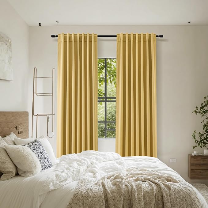 Guken 100% Blackout Curtains 63 Inch Length 2 Panels Set - Image 8