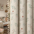 Farmhouse Floral Curtains 96 Inches Long 100% Blackout Living Room Drapes - Image 7