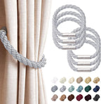 NICEEC 6 Pack Strong Magnetic Curtain Tiebacks Modern Simple Style Drape Tie by NICEEC