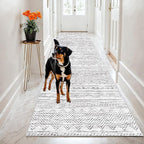 2x8 Washable Kitchen Runner Rug: Modern Moroccan Runners - Image 2