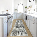 2'6''x8' Runner Rugs Washable Rug: Modern Abstract Hallway Runner Rug Indoor by GENTDRIZZ