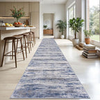 KOZYFLY Modern Abstract Washable Long Rug Runner 2.6x20 Hallway Rug Runner - Image 3