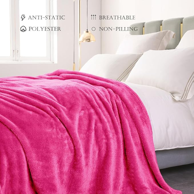 Exclusivo Mezcla Plush Fuzzy Fleece Bed Blanket King Size, Super Soft, Fluffy - Image 5