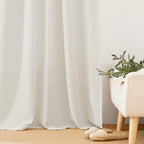 RYB HOME Linen Sheer Curtains - Image 4