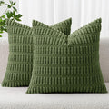 MIULEE Pack of 2 Spring Corduroy Decorative Throw Pillow Covers 20x20 Inch Soft by MIULEE