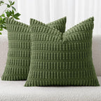MIULEE Pack of 2 Spring Corduroy Decorative Throw Pillow Covers 20x20 Inch Soft by MIULEE