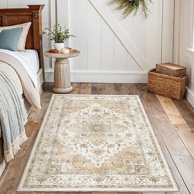AMADA HOMEFURNISHING 3x5 Washable Area Rug, Low-Profile Entryway Rug - Image 7