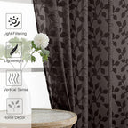 Chyhomenyc Extra Long Chocolate Sheer Curtains 120 Inch Length 2 Panels Set - Image 6