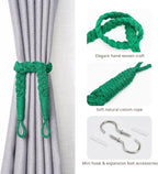 NICEEC 4 Pack Natural Cotton Rope Curtain Tiebacks Elegant Boho Style - Image 2
