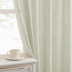 Joydeco Linen Curtains 108 Inch Length 2 Panel Sets, Light Filtering Curtains by JOYDECO