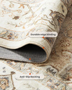 AMADA HOMEFURNISHING 2'6"x8' Washable Area Rug, Low-Profile Entryway Rug - Image 8