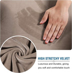 H.VERSAILTEX Wingback Chair Covers Velvet Plush Wing Chair Slipcover 1 Piece - Image 3