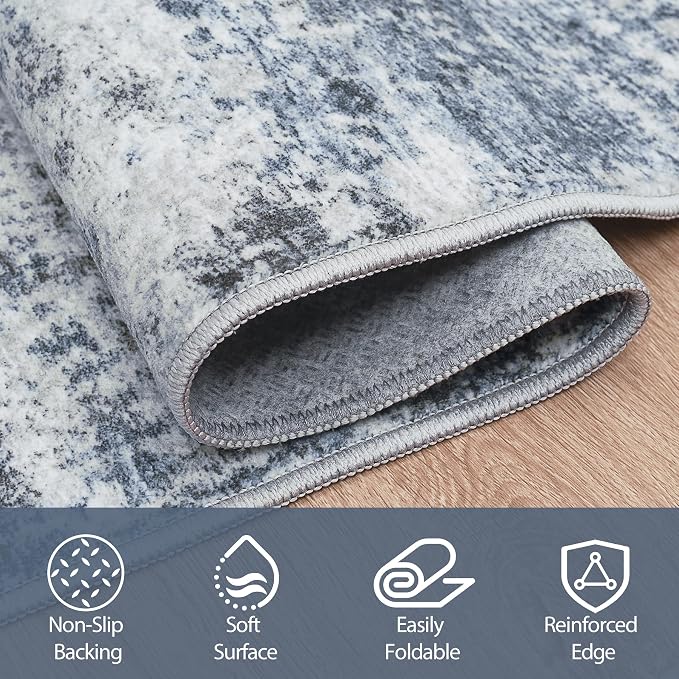 5x8 Area Rugs for Living Room Rug Washable: Abstract Rug for Dining Room - Image 4
