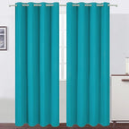 LEMOMO Blackout Curtains 66 x 84 inch/Teal Curtains Set of 2 Panels/Thermal by Lemomo
