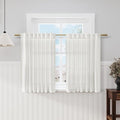 Nanspring Off White Cafe Curtains 45 Inch Length Set 2 Panel Back Tab Pocket by Nanspring