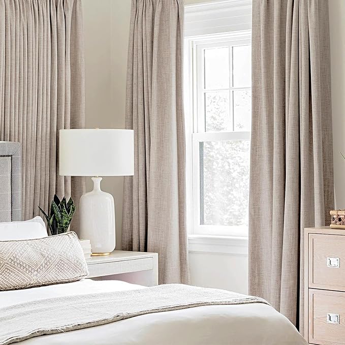 MIULEE Blackout Curtains for Bedroom Polyester Texture Thermal Insulated - Image 2