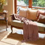 lifein Pink Throw Blanket for Couch, Soft Boho Decor Bed Throw, Cozy Chenille - Image 8