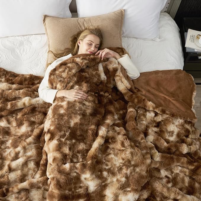 Cozy Bliss Faux Fur Throw Blanket by CozyBliss