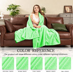 inhand Mint Green Fleece Throw Blanket - Image 6