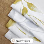 HOMEIDEAS Non-See-Through Gold and White Privacy Sheer Curtains 52 X 63 Inch - Image 7