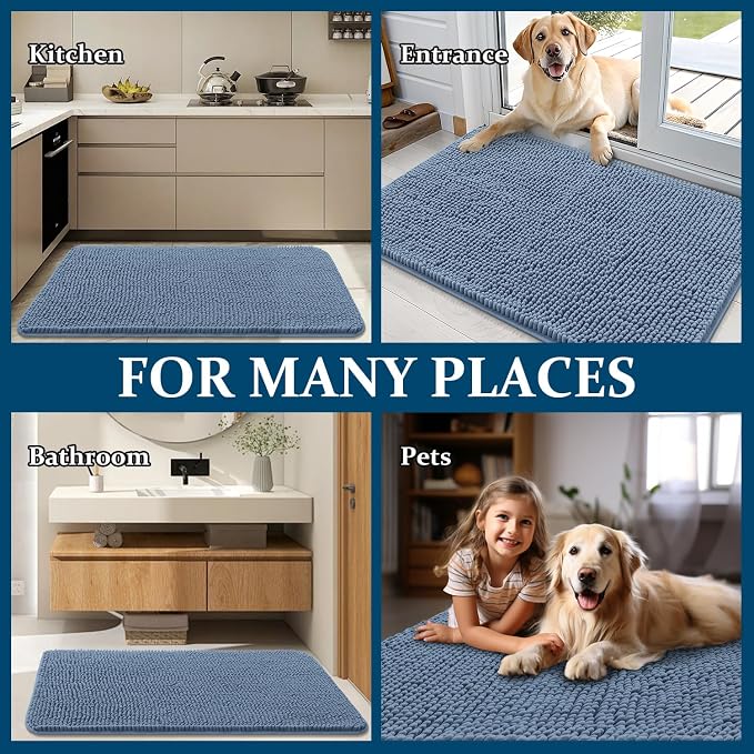 OLANLY Dog Door Mat for Muddy Paws 70x32, Absorbs Moisture and Dirt, Absorbent - Image 8