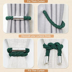 NICEEC 2 Pack Strong Magnetic Curtain Tiebacks Modern Simple Style Drape Tie - Image 6