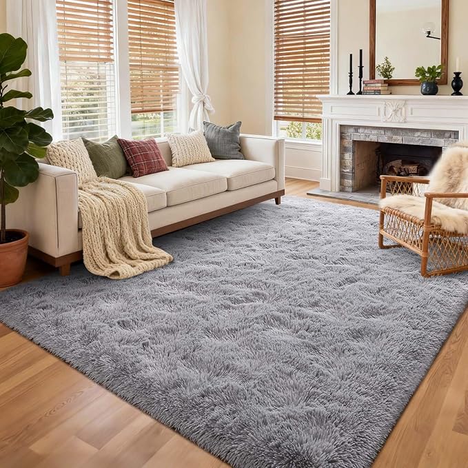4x6 Ft Shag Rugs for Bedroom Living Room, Ultra Soft Fluffy Furry Area Rugs for - Image 3