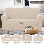 U-NICE HOME Oversized Stretch Loveseat Couch Cover Sofa Covers Washable Sofa - Image 5