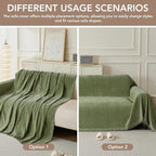 Couch Cover for Dogs, Boho Sofa Covers for 3 Cushion Couch, Chenille Sofa - Image 5