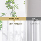 MYSKY HOME White Curtains for Living Room, Semi Sheer Curtains & Drapes Light - Image 7