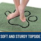 OLANLY Dog Door Mat for Muddy Paws 30x20, Paw Print Design, Absorbs Moisture - Image 4