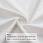 OWENIE Bob Valance Curtains 18 Inch Length 1 Piece, Faux Linen Slub Solid - Image 3
