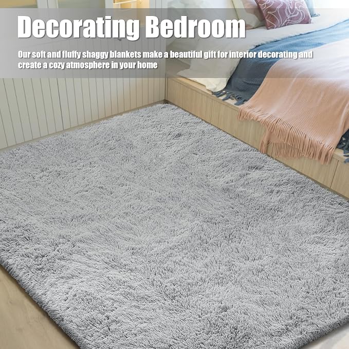 Ultra Soft Fluffy Area Rugs for Bedroom Living Room 10x14, Nursery Rug - Image 7