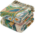 MSGKV Boho Throw Blanket for Bed Couch 100% Cotton Blanket 60"x80" Spring by MSGKVHomeTextiles