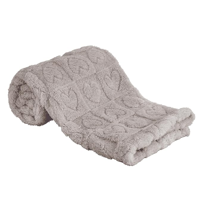 Yurhap Fleece Baby Blanket Heart Checkered, Ultra Soft Cozy Baby Blankets by Yurhap