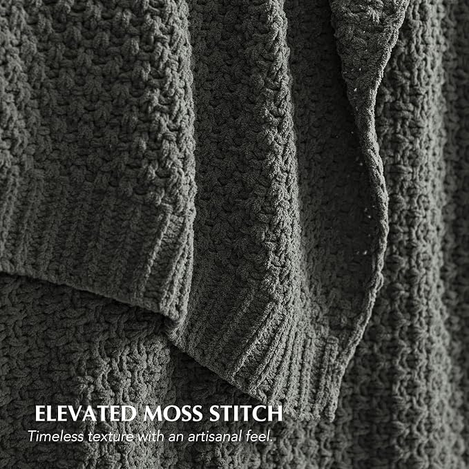 EVERGRACEHOME Chunky Chenille Knit Throw Blanket - Image 3